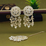 White Color Kundan Earrings new