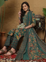 Cotton Straight Kurta Bottom With Dupatta