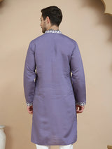 Silk Mirror Embroidered Kurta Pant