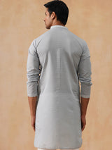 Light Blue Mirror Work Kurta Pyjama