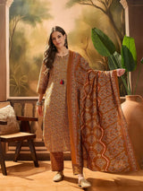 Floral Cotton Straight Kurta Set