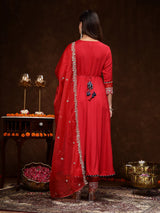 Embroidered Rayon Anarkali Set