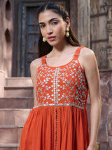 Embroidered Rayon Sharara Set