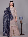 Top-Plazzo and Dupatta With Heavy Embroidery Work