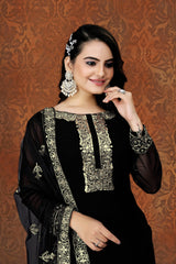 Punjabi Black Sharara Suit