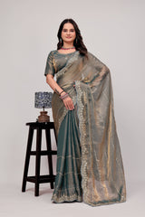 Seqins Lace Border Saree