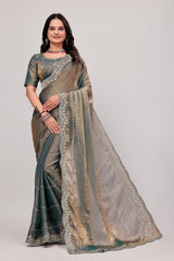 Seqins Lace Border Saree
