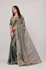 Seqins Lace Border Saree