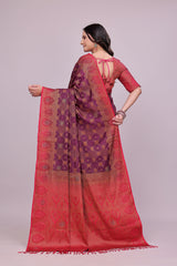 Maroon Soft Silk Saree