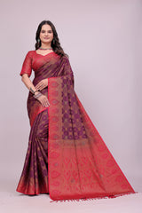Maroon Soft Silk Saree