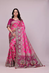 Heavy Silk Pink Saree