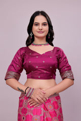 Heavy Silk Pink Saree