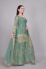 Heavy Party Wear Sharara Suit