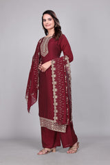 Women Embroidery Plazo Suit