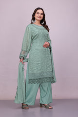 Women Plus Size Plazo Suit