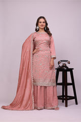 Plus Size Silk Embroidered Suit