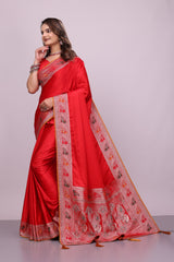 Red Banarsi Sift SIlk Saree