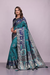 Women Sky Blue Soft Silk Saree