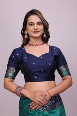 Women Sky Blue Soft Silk Saree