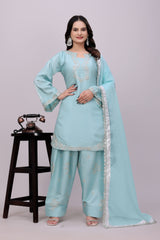 Sky Blue Farshi Salwar