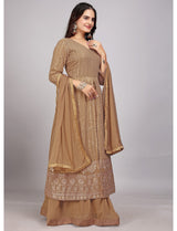 Golden Beige Women Lehenga
