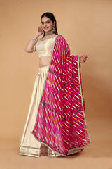 Silk Golden Lehenga Choli Women