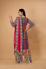 Women's multicolour palazzo pakistani suit