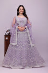 Purple Embroidery Lehnga