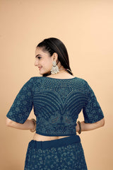 Teal Blue Heavy Lehnga
