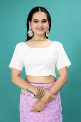 Purple Soft Organza Saree