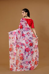 Pearl Lace Floral Saree