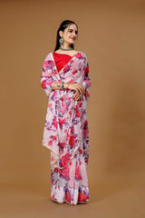 Pearl Lace Floral Saree