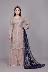 Top-Plazzo and Dupatta With Heavy Embroidery Work