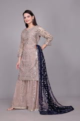Top-Plazzo and Dupatta With Heavy Embroidery Work