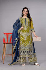 Embroidered Pakistani Plazo Suit Women