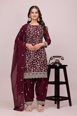 Women Heavy Embroidery Punjabi Suit
