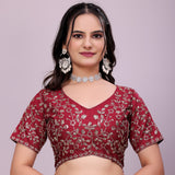 Seqince Embroidery Bordered saree