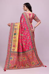 Pink Silk Designer Saree