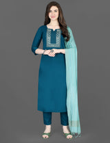 Cotton suit with dupatta Ethnic