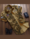 Camo Printed Cotton Shirt Men