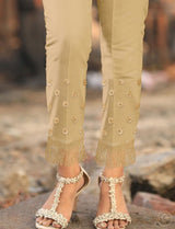 Black straight pant with tassel bottom