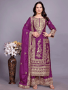 Pakistani Embroidered Silk Suit Womens
