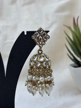 Classic Pearl Chandbali Earrings