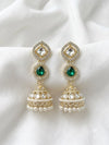 White Kundan Pearl Earrings