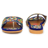 Women Blue Flats Sandal