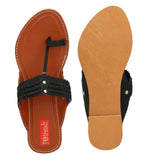Women Kolhapuri Black