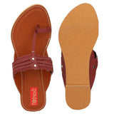 Women Kohlapuri Tan Flat Sandal