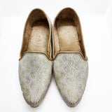 Off white Work Sherwani Jutti with Golden Work