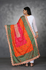 Indian Multi Colour Phulkari Dupatta
