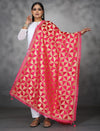 pink Heavy Phulkari dupatta